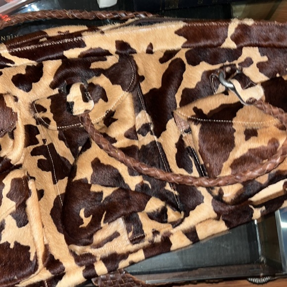 Custom made cowhide duffle bag/music case. Like new. Braided leather han… - Picture 10 of 11